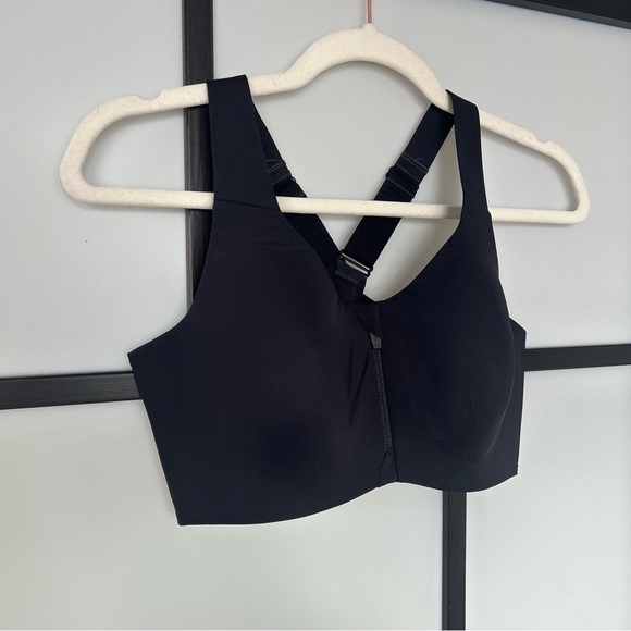 [4] Knix Catalyst High Impact Sports Bra In Black Adjustable Straps Front Zip - Picture 2 of 11